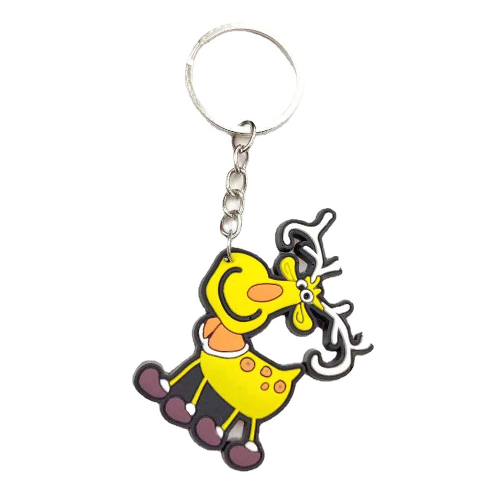 Manufacturers Direct Sales Of Pvc Soft Plastic Cartoon Single Side Deer Key Chain Hanging Decoration Tourist Souvenirs Promotional Small Gifts Item Picture
