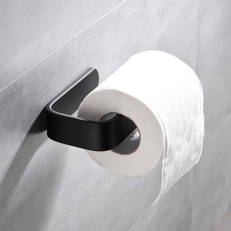 Toilet tissue box, toilet roll paper hanging rack, no need for drilling, home bathroom wall-mounted face towel, cute storage rack