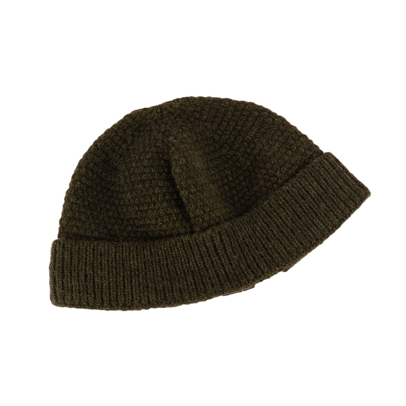 New Solid Color Knitted Hat Can Print Logo Autumn And Winter Warm Woolen Hat Street Trend Ins Hat Specification drawing