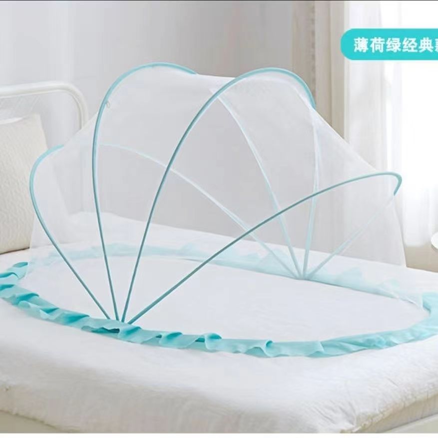 宝宝婴儿蚊帐防蚊罩可折叠遮阳无底免安装便捷式儿童蒙古包跨境细节图