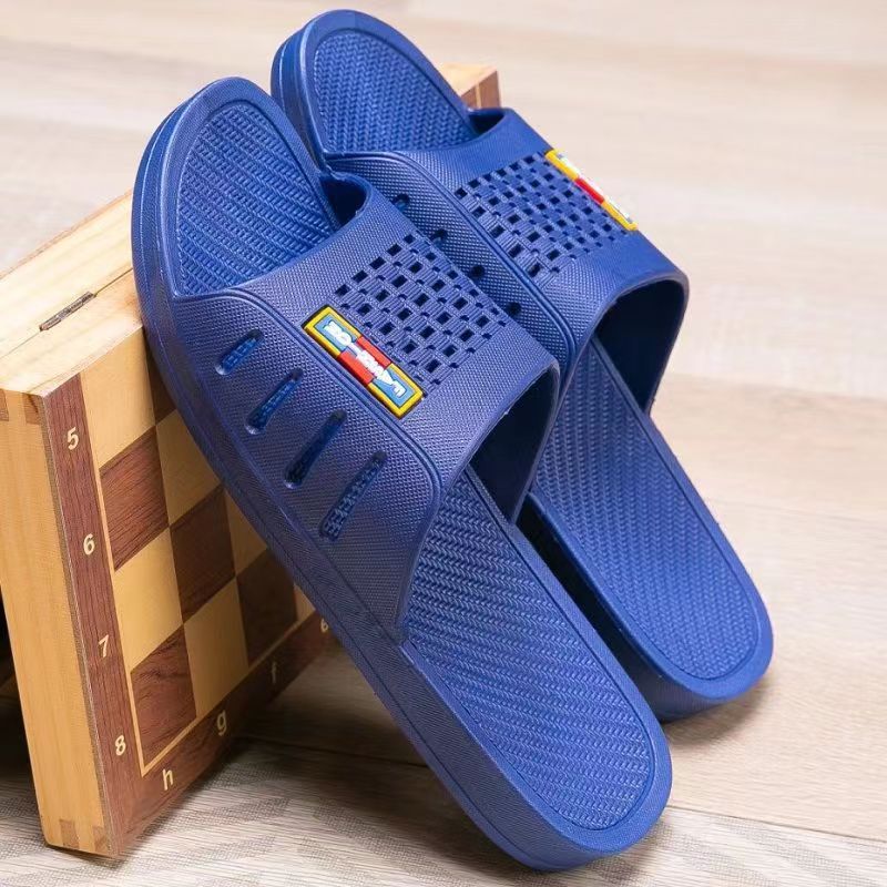 Men's summer anti-slip thick-soled, wear-resistant indoor cooling slippers, selling in large quantities at street stalls, hotel bathhouse pvc shoe pads Specification image