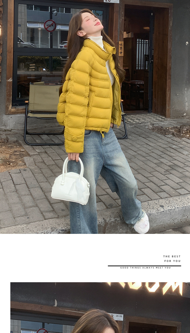 90 White duck down short rib down jacket for women 2025 Winter bestseller, versatile and not picky about the wearer. The loose coat is super beautiful pic 14