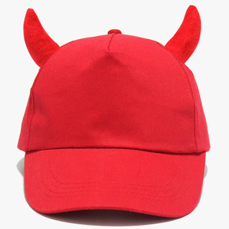 Custom-made bull horn baseball caps, logo embroidered glossy solid color baseball caps, five-piece bull horn caps, and baseball caps details Picture