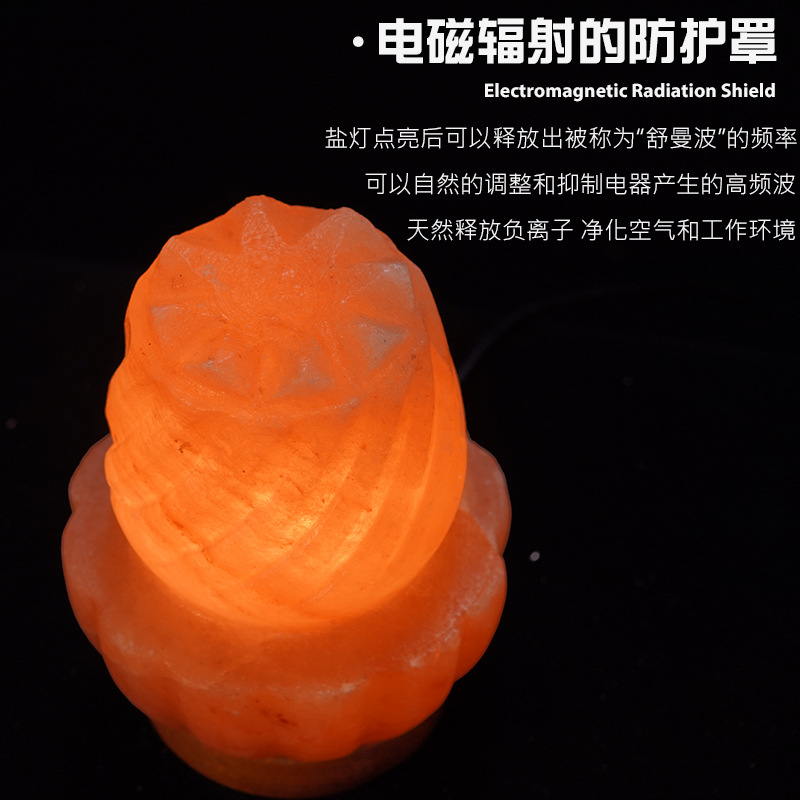 Himalayan Crystal Salt Lamp Carving Salt Lamp Lotus Creative Rose Salt Lamp Pakistan Factory Direct Sales details Picture