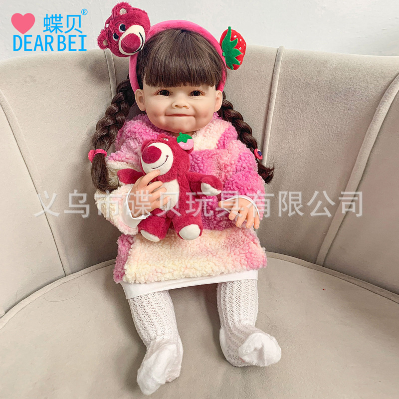 2023 nuevo producto simulación bebé muñeca 55cm reborn muñeca juguete lleno de goma suave muñeca regalo de cumpleaños para niños details Picture