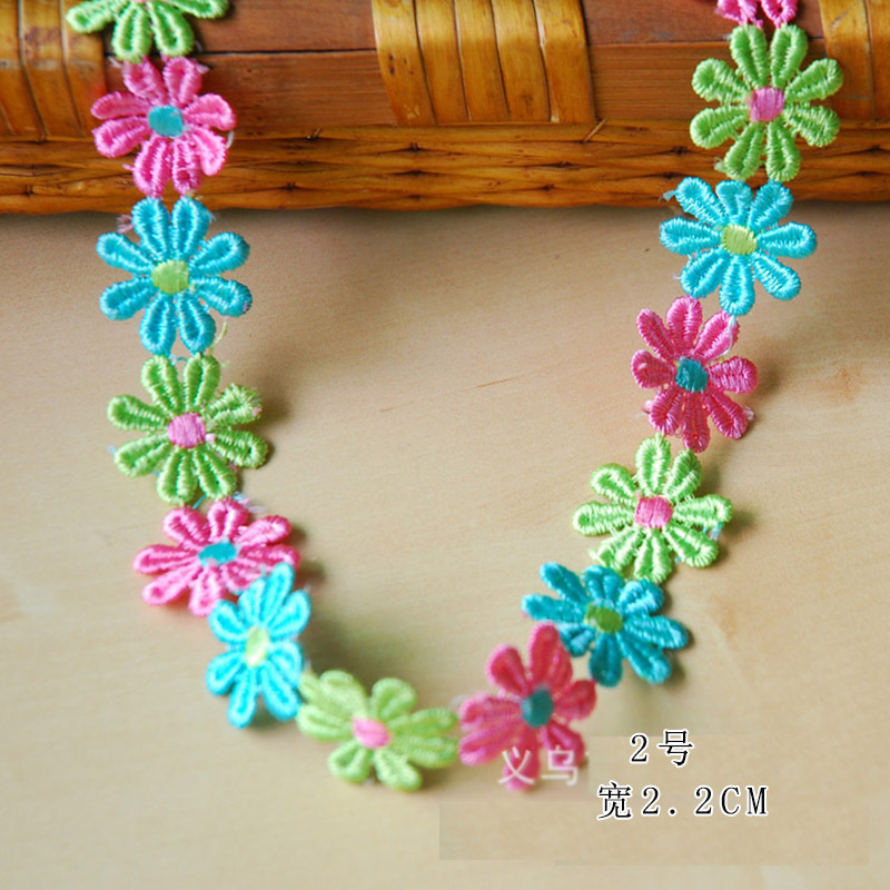 In-stock new style 2 color lace fruit water-soluble lace embroidery lace Application Scenario