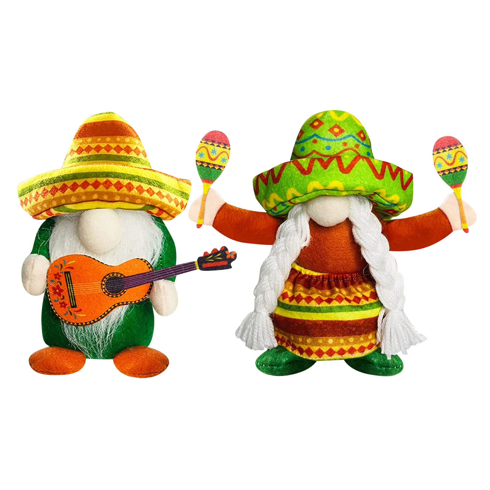 Cross-border 2022 Carnival Carnival faceless old man Hawaiian style Mexican straw hat doll adornment full figure