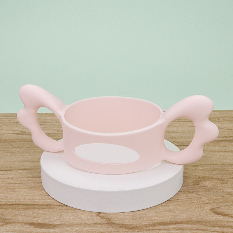 Wide-bore square baby bottle hagen handle silicone holloway angel handshake armrest baby bottle accessory Hogan handle Specification drawing