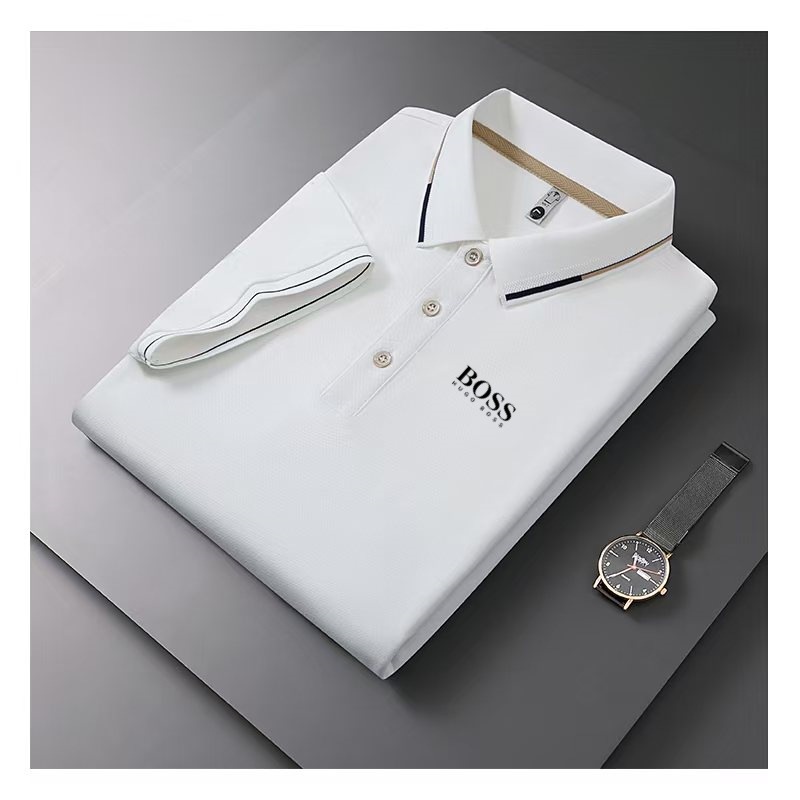 2025 Polo shirt Men's Summer new large-sized trendy brand printed short-sleeved, cross-border export sporty casual printed T-shirt