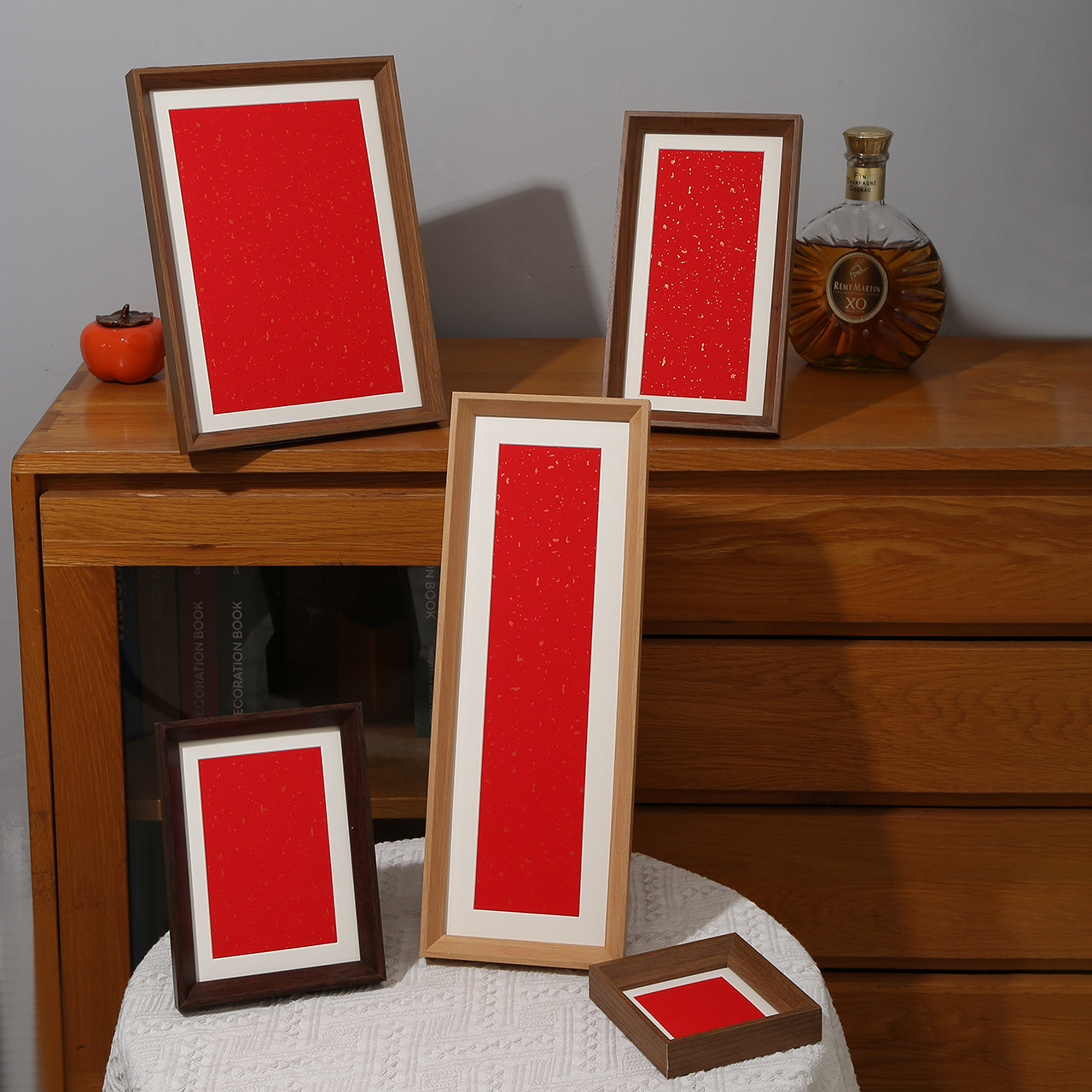 书法空白相框新中式长条装裱自装字国画毛笔字框拼图挂墙相框批发详情图4