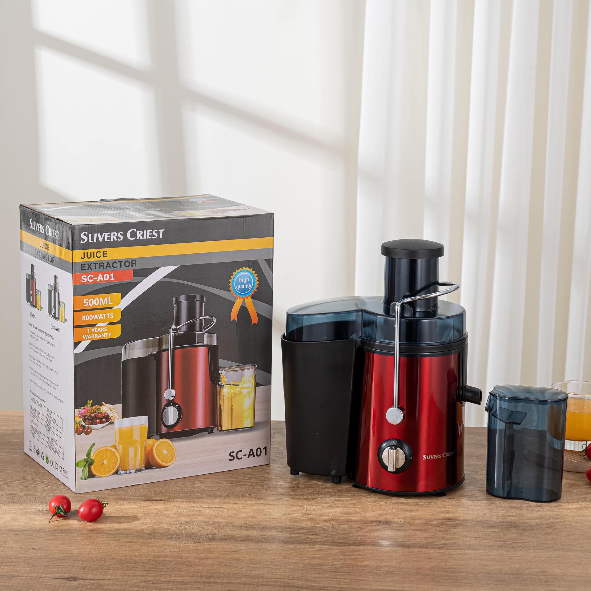 外贸欧规家用电动fruit press水果榨汁机渣汁分离炸果汁机果汁机