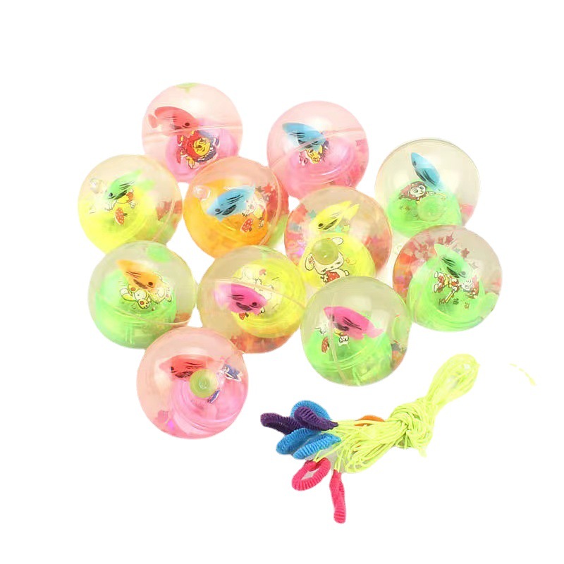 Luminous Crystal Ball 6.5 Elastic Flashing Ribbon Crystal Ball Stall Supply Children's Luminous Toys Wholesale Item Picture