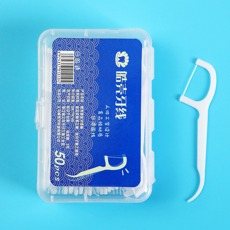 High-molecular dental floss picks, portable oral floss removers, floss picks, bow-shaped household dental floss boxes Specification image