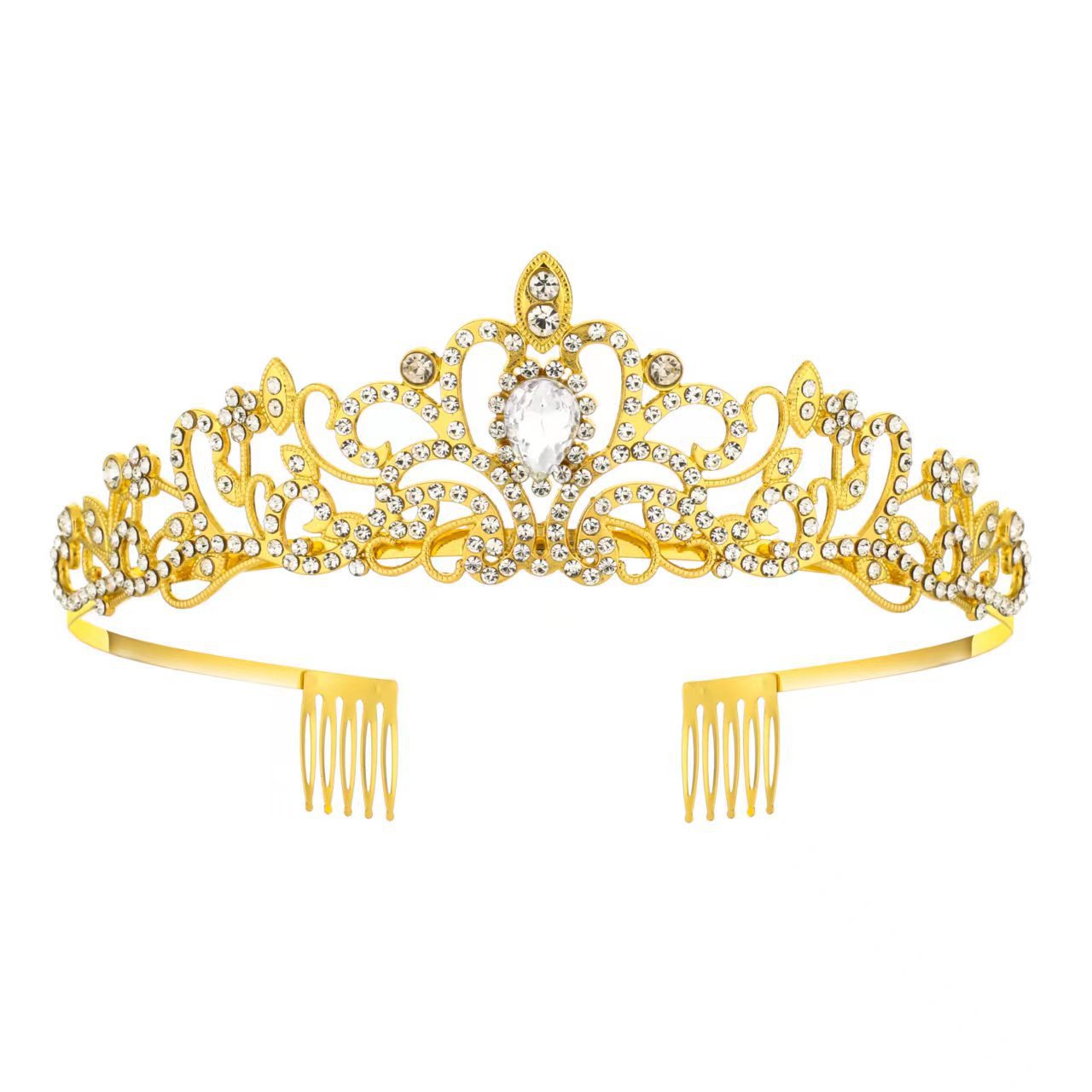 European And American Wedding Bride Crown Headwear Crystal Birth Day Hair Accessories Wedding Studio Queen Hair Accessories Crown Headband details Picture