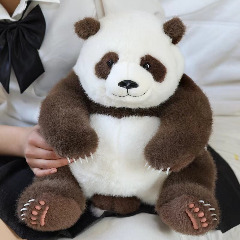 Simulated panda dolls, giant panda Hua Hua dolls, national trend plush toys, doll small gifts, Internet celebrity Qi Zai Meng LAN Application Scenario