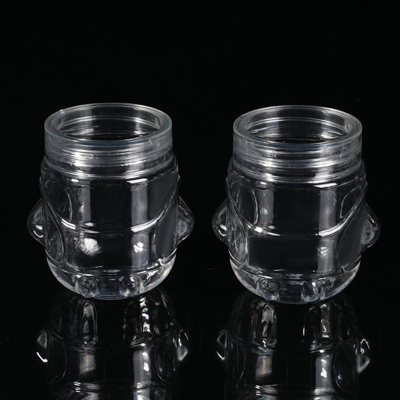 Small Boz Net Red Cute Children's Toy Packaging Cans Cartoon Plastic Packaging Bottles Food Grade Transparent Packaging Wholesale Specification drawing