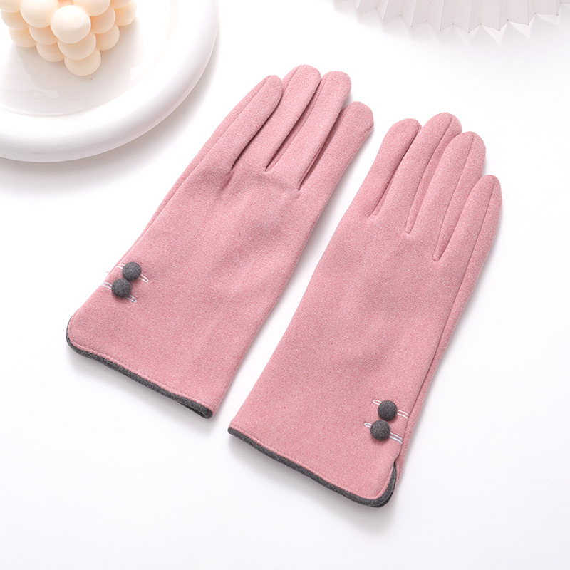 New Finger Gloves Plus Wool Thick Warm Gloves Windproof Ski Riding Gloves Outdoor Touch Screen Gloves Specification drawing