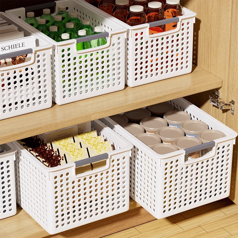 Clutter Storage Basket Household Toy Storage Box Large Snack Organizer Plastic Storage Box Dormitory Desktop Storage Basket