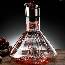 欧式轻奢瀑布式冰山快速醒酒器创意玻璃家用透明过滤葡萄酒分酒器