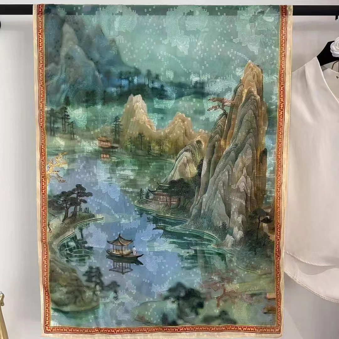 丝巾/方巾/丝巾定制/丝巾生态纺织品认证/纱巾细节图