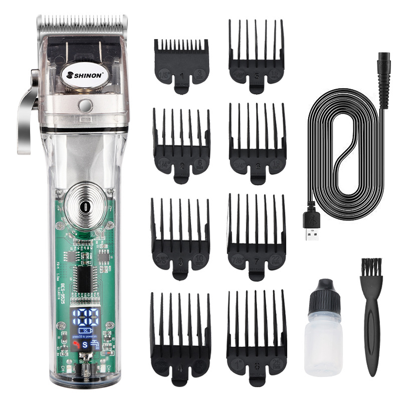 Wholesale of waterproof electric clippers specially designed for barbers, full-body water-washable haircuts, trimming and polishing hair clippers Item Picture