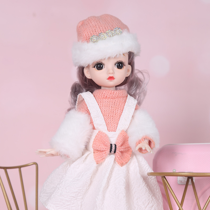 厂家直销迪美30cm时装冬款音乐故事女孩玩具洋娃娃生日礼物公主