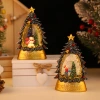 Christmas decoration: Glowing water-filled Christmas tree, warm light, small oil lamp, Christmas children's small gifts, table ornaments Application Scenario