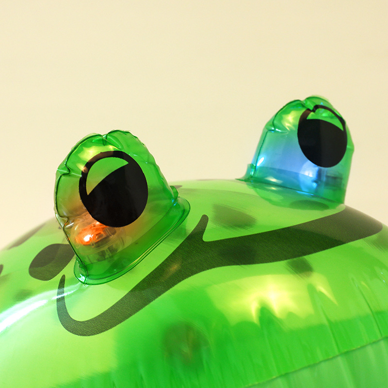 网红青蛙气球批发充气青蛙发光蛤蟆青蛙崽充气玩具小青蛙充气批发详情图4