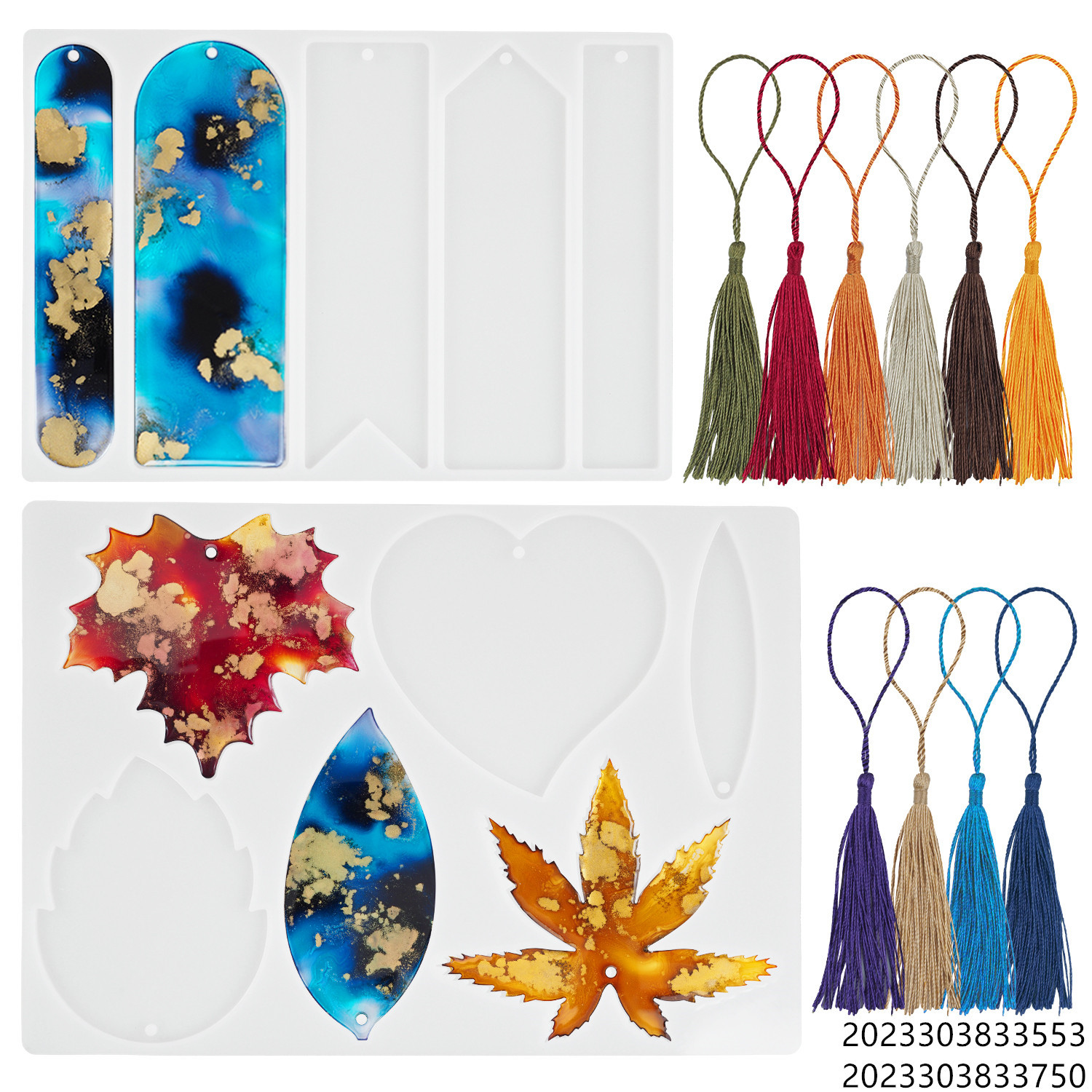 diy crystal resin blank bookmark mold, leaf and maple leaf resin ruler mold, mirror silicone mold full figure