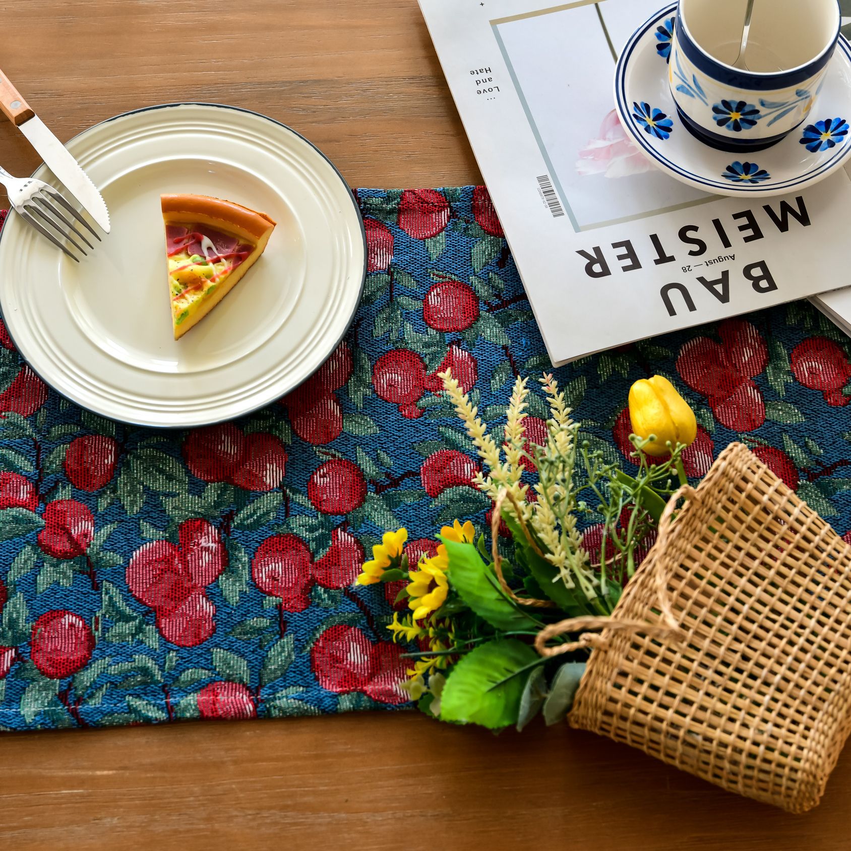 New Bohemian ethnic style heat insulation and anti-scald long strip Suzhou table flag Tea Flag TV cabinet cover wholesale from the manufacturer pic 12