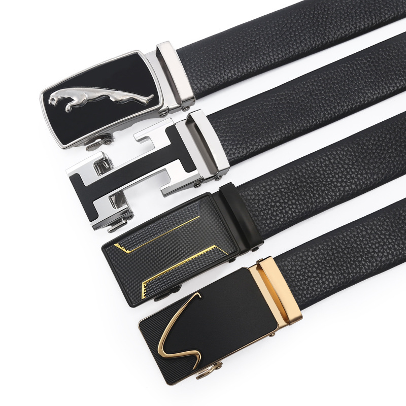Belt Men Lychee Grain Business Leisure Belt Stall Source Belt Clothing Leather Accessories Manufacturers Wholesale Item Picture