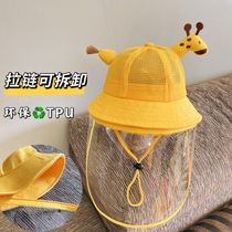 Children's caps adjustable size epidemic prevention caps infant anti-droplet masks men's and women's baby protective caps dust isolation caps