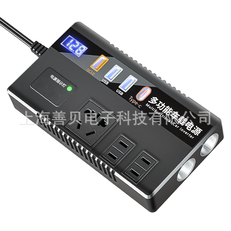 Car Truck 12V/24V To 220V Multi-Function Vehicle Inverter Converter Mobile Phone Socket Charger Item Picture