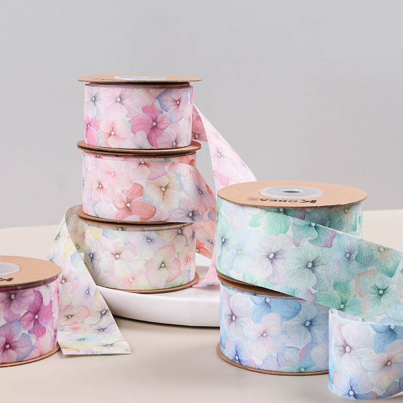 Color-Changing Iris Webbed Hair Accessory Diy Gift Flower Packaging Straw Hat Bow Floral Ribbon Application Scenario