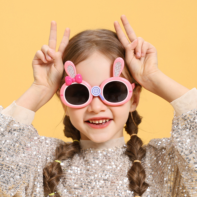 Children's Sunglasses Cartoon Rabbit Children's Mirror Sunglasses Polarizing Mirror Student Sunglasses Children's Sunshade Mirror 8-126 details Picture