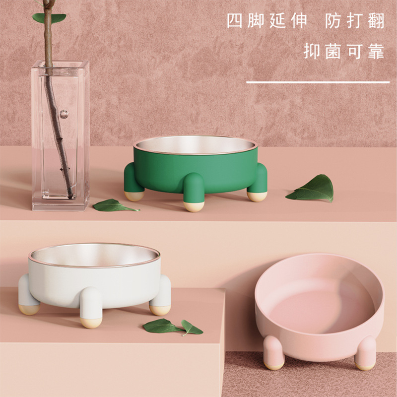 Cross-border best-selling pet bowls, anti-slip and anti-knock cat bowls and cat basins, stainless steel dog bowls and dog basins, cat products