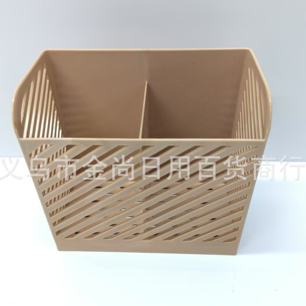 New creative plastic room cutlery cage, plastic pen holder, chopstick cage, two-compartment chopstick stand, draining water 筷笼 Item Picture