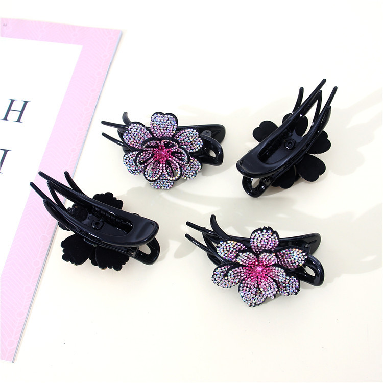 South Korea's New Full Drill Clip Hair Accessories Network Red Hair Card Elegant Temperament Ball Hair Clip Back Head Clip Specification drawing