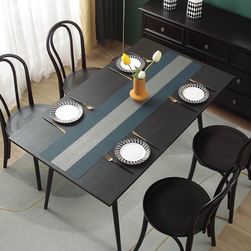PVC桌垫中式日式欧式隔热桌旗环保装饰桌旗茶席水洗速干详情图1
