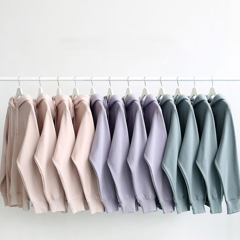 Custom-made 450g Korean cotton Morandi series heavyweight coat, ins thickened men's and women's autumn and winter hooded sweatshirt for men Specification image
