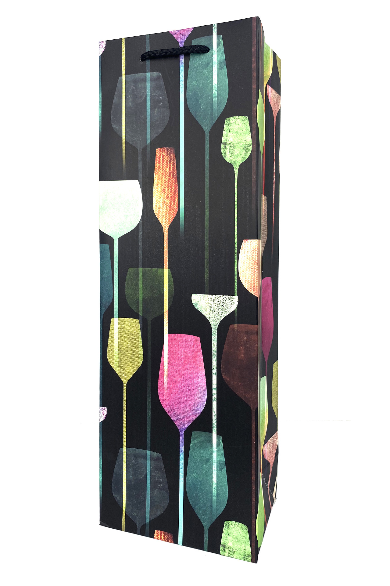 Baisite Packaging Cross-border Exclusive Wine bag in stock, red wine packaging paper bag, wine gift, hand-folded wine bag in stock