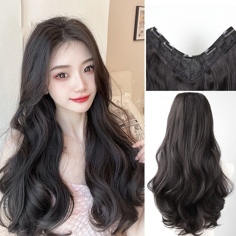 假发片一片式大波浪u型卷发自然蓬松增发量假发女长发无痕接发片