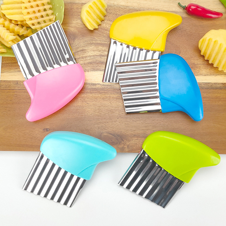 Factory wholesale stainless steel potato cutter, French fries cutter, potato wavy knife, kitchen small tools, wavy knife