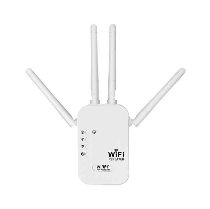 WIFI signal booster, four-antenna home through-wall wireless network amplifier, 300M repeater Item Picture