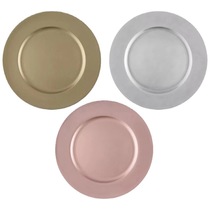 Wedding hotel Party Foil spray painting process decorative plastic main plate
