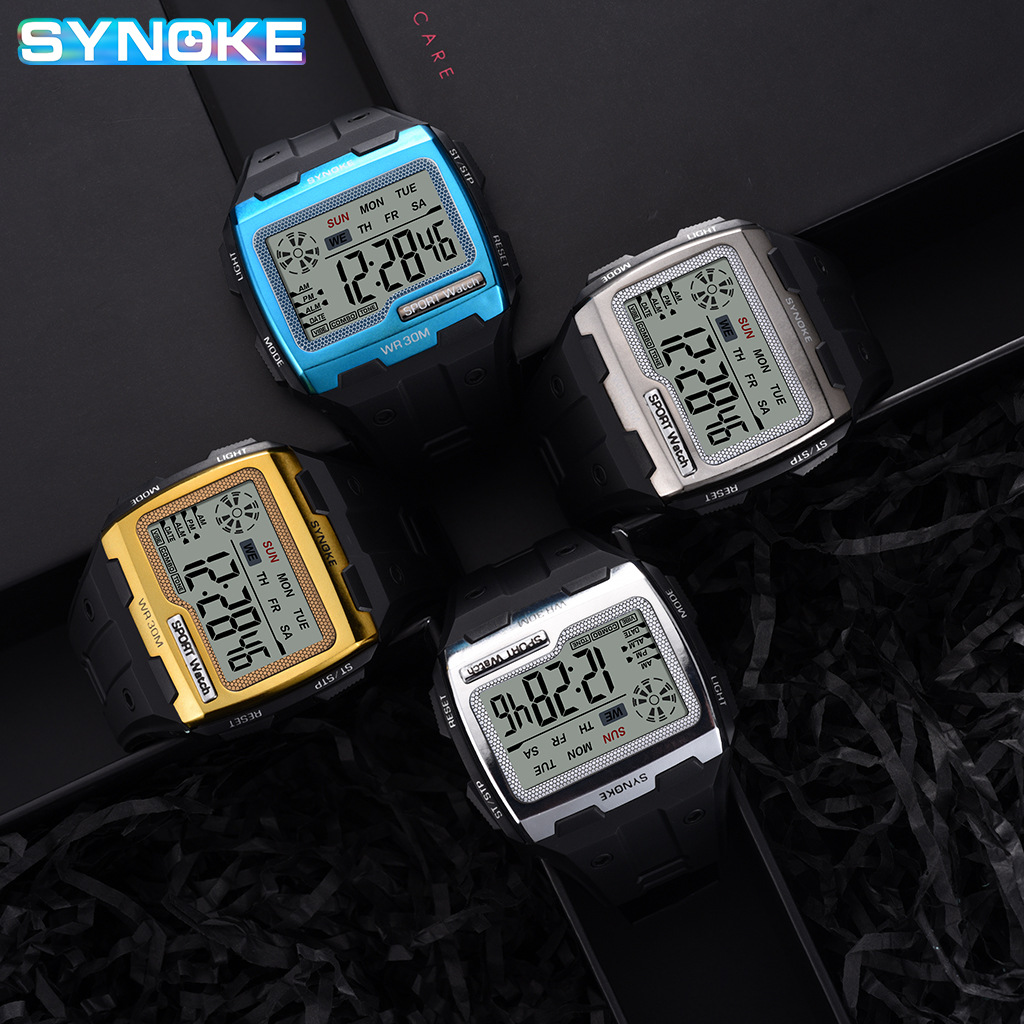 The factory goods dial is a square large screen display sports electronic watch and a multi-functional outdoor sports watch Specification image