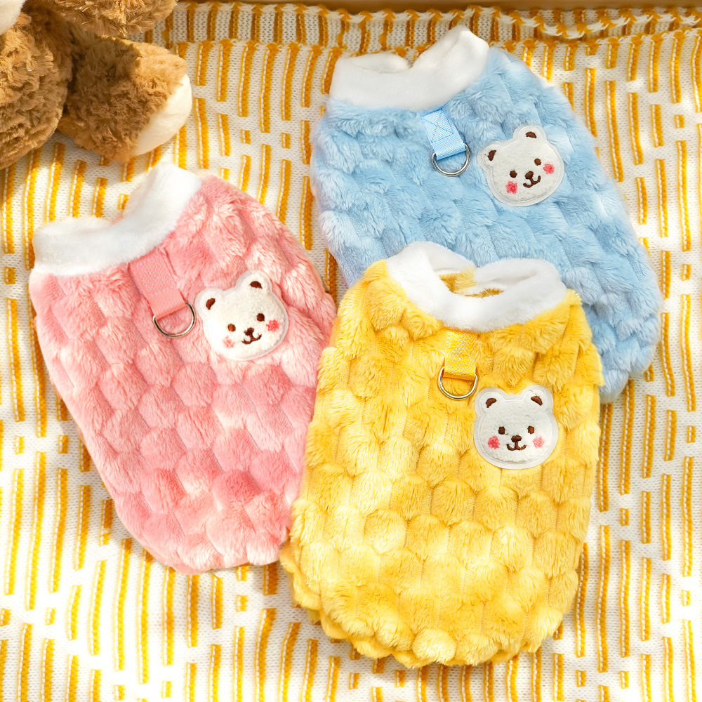 Tractible cachorros ropa de perro nuevo otoño invierno que el oso pet teddy schnauzer cat supply plus plush wholesale Specification image