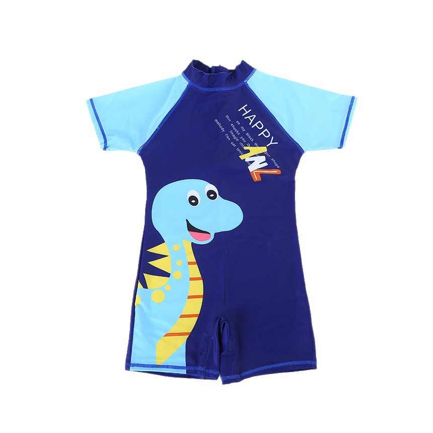 Summer children's short-sleeved sun protection cartoon swimming suits for boys and girls, water park, beach and hot spring swimming sets Item Picture