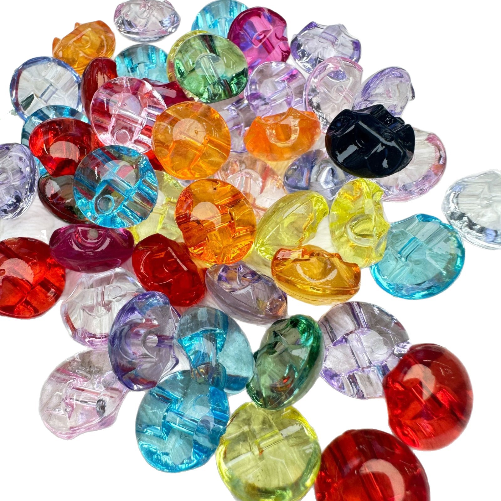 Wholesale 12.4MM colored acrylic crystal diamond buckle from the manufacturer, available in mixed colors, retail price, long-term stock Item Picture