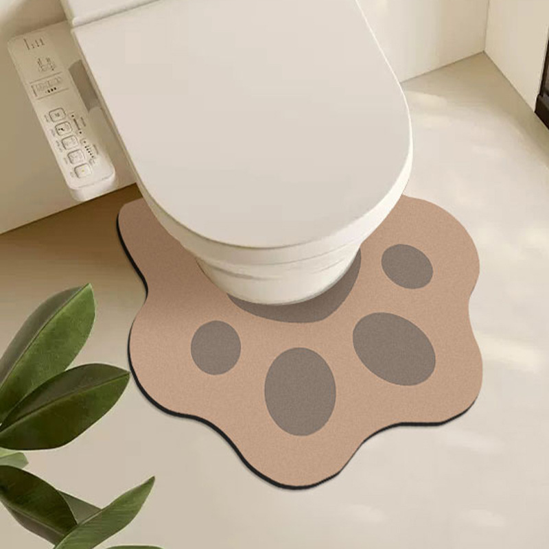 浴室卫生间门口地垫吸水硅藻泥软垫洗手间速干防滑垫马桶u型脚垫图